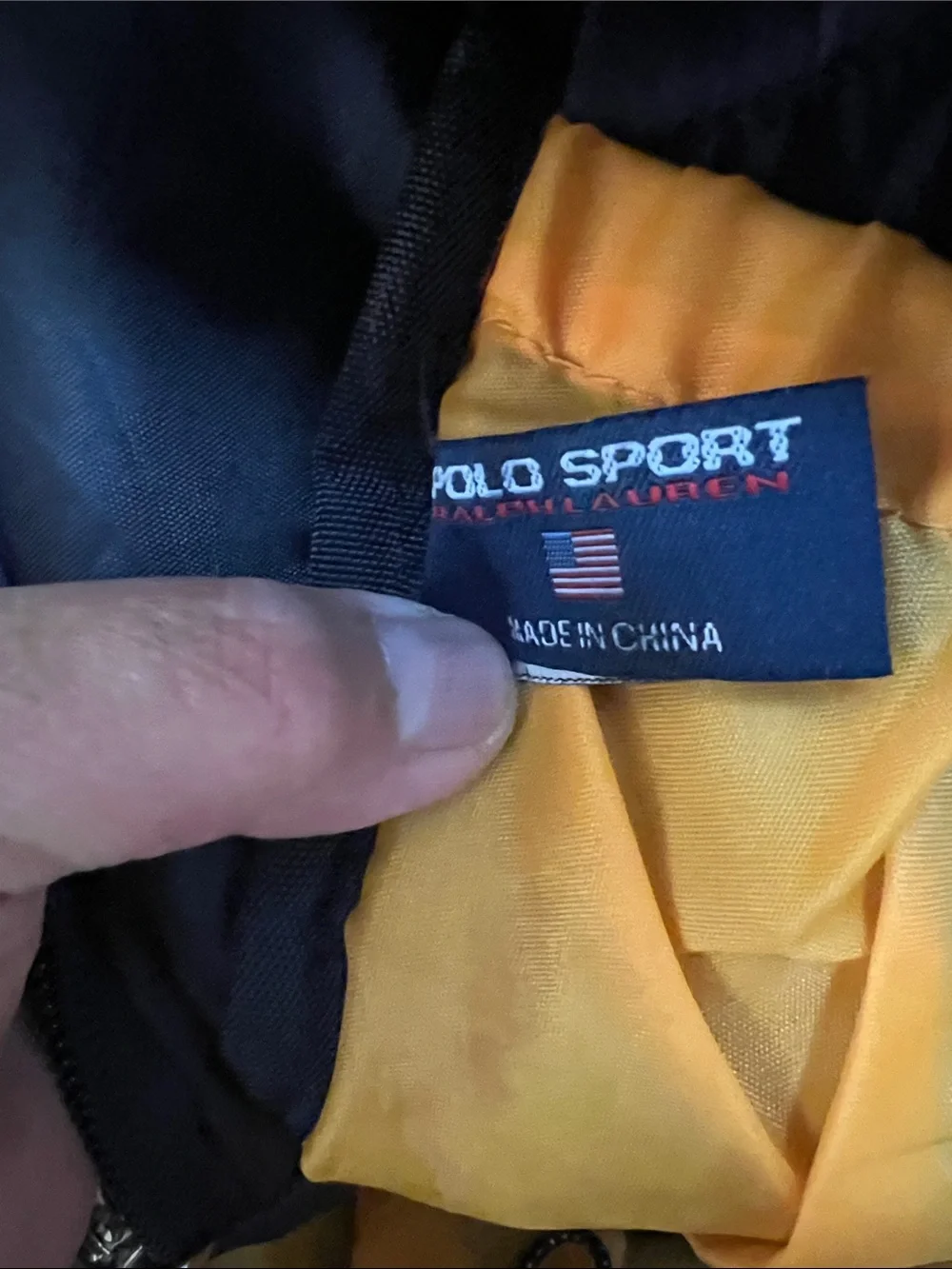 Ralph Lauren Polo Sport Black and Yellow Men’s Backpack. Size 17x12x8 inches.